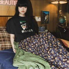 ニコアンド　MODE NORM CORE リメイクライクフラワーワンピース Mサイズの画像