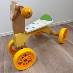 マザーガーデン　Ｍｏｋｋｕ・Ｍｏｋｋｕ　 くまさん 木製 四輪車 乗用玩具 の画像