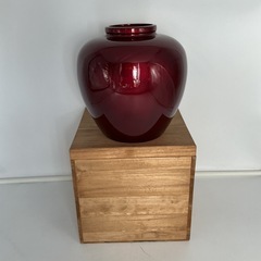 玉虫塗り花瓶　桐箱入りの画像