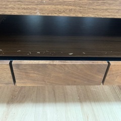 高級感　ウッドモダン　お洒落ローテーブルの画像
