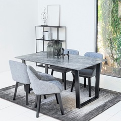  【美品✨】高級メラミナイト天板✨ホテルライクなダイニングテーブル（160×90） の画像