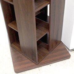 回転式 CDラック 6段 本棚 コミック CD DVD ブックラック マガジンラック タワー型 スリム 収納棚 多目的棚☆ 札幌市北区屯田 の画像