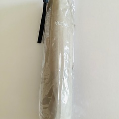 【新品！】折りたたみ傘　Waterfront ウオーターフロント 軽量 細い 傘 ペン細 50cm ベージュ アイボリー メンズ レディース 子供用の画像