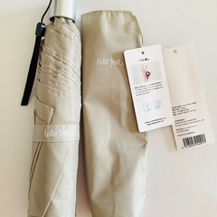 【新品！】折りたたみ傘　Waterfront ウオーターフロント 軽量 細い 傘 ペン細 50cm ベージュ アイボリー メンズ レディース 子供用の画像