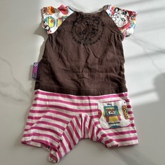 ピンク🐼半袖80の画像