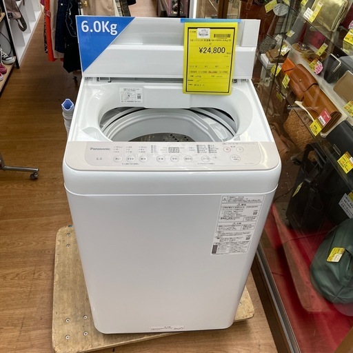 ☆ドリーム荒牧店☆ジモティー割引有☆【クリーニング済み】 パナソニック/6.0kg洗濯機/NA-F6PB1/2022年製