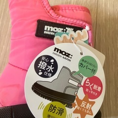 モズ　スノーブーツ　新品　16センチ　女の子　ピンク　16cmの画像