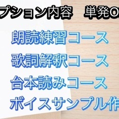 話し方・ナレーション・声優(声芝居)【ボイストレーニング】の画像