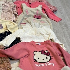 ❤️無料❤️女の子90cm秋冬10枚セットSourisキティーちゃんうさぎちゃんの画像