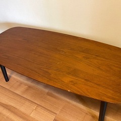 天然木　ローテーブル　折りたたみの画像
