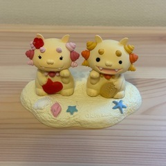 【新品未使用】沖縄　招きシーサー　5点セット　フォトフレーム　貯金箱  ポストカードの画像