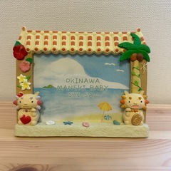 【新品未使用】沖縄　招きシーサー　5点セット　フォトフレーム　貯金箱  ポストカードの画像