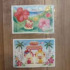 【新品未使用】沖縄　招きシーサー　5点セット　フォトフレーム　貯金箱  ポストカードの画像