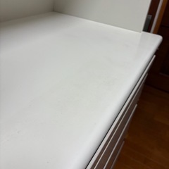 食器棚　カップボード　ホワイト　120㎝幅の画像