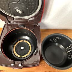 【B399】MITSUBISHI/三菱電機/5.5合/IH炊飯電子ジャー炊飯器/備長炭/炭炊釜/NJ-VX109-R/2020年製/シャインレッド/中古/現状品の画像