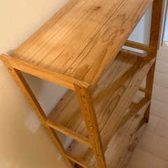 木製収納棚（ラック）の画像