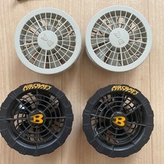 お話中空調ファン2セット　バッテリー　バラ売り可能の画像