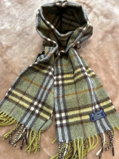 バーバリーBURBERRYマフラーストールショールスカーフgreenグリーン緑色系ノバチェックカシミヤカシミア100％イングランド製イギリス製英国製レディース女性用婦人womenメンズmen男性用紳士