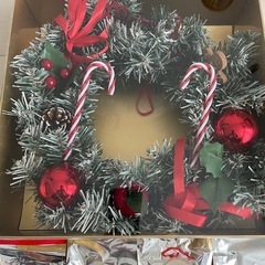 クリスマス　リース　オーナメント　タオル　ギフトタオル　ストラップ　キーホルダーの画像