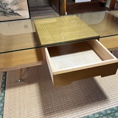 ⭐︎カリモク⭐︎　ガラステーブル　ローテーブルの画像