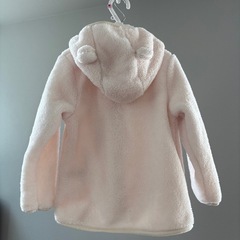 H&M フリース パーカー ホワイト　くま耳の画像