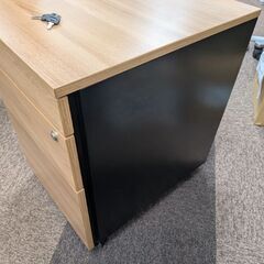 プラス サイドキャビネット 3段ワゴン OXシリーズ 鍵付き キャスター付きの画像