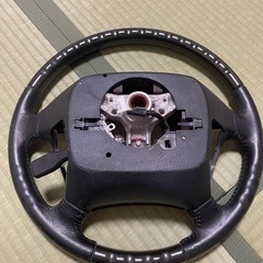 トヨタ アクア、30プリウス　ステアリング革ハンドル本体 黒レザー革　クレコンの画像