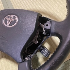 トヨタ アクア、30プリウス　ステアリング革ハンドル本体 黒レザー革　クレコンの画像
