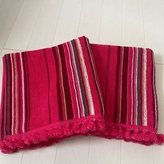 （2枚セット）カラフルストライプマルチカバー（やや厚め生地）の画像