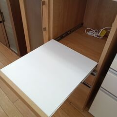 ★リユースのサカイつくば店★TK7259 クラフトコガ レンジ台 ナチュラル H97×D45×W70 クリーニング済みの画像