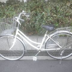 整備済み中古自転車　27インチ　税別￥9.980-　軽快車　ママチャリ　ホワイト1112の画像