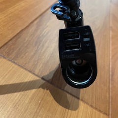 シガーソケット差込型スマホホルダ+USB充電ポート付の画像