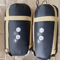 2個セット❤️寝袋　シュラフ　春夏秋用　コンパクト設計　軽い　封筒型　キャンプ寝袋の画像
