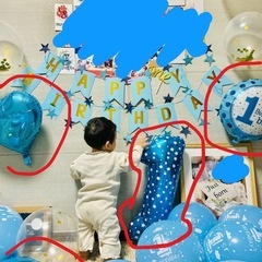 1歳 誕生日バルーン🎈5点セットの画像