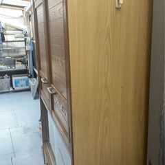 🍽 古民家・リノベにぴったり！ナチュラル木目キッチンキャビネット｜幅90cm 中古 🍽の画像