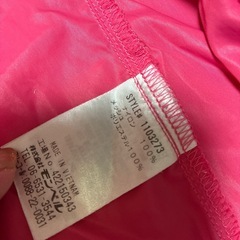 フード付きピンクmontbellナイロンパーカー110サイズの画像