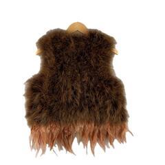 ROSE BUD ローズバッド ベスト ファー ブラウン レディース【古着】【中古】の画像