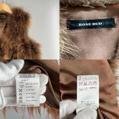 ROSE BUD ローズバッド ベスト ファー ブラウン レディース【古着】【中古】の画像