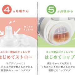 ラクマグ　コンビ　4ヶ月　5ヶ月　はじめてストロー　はじめてコップの画像
