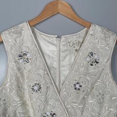 CHESTY チェスティ ワンピース レーヨン ホワイト レディース 1【古着】【中古】の画像