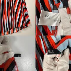 ASAM エイサム ストライプ ロングスカート マルチカラー レディース LL F【古着】【中古】の画像