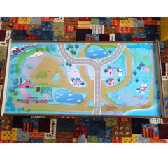 キッズテーブル トレインテーブル 電車遊びの画像