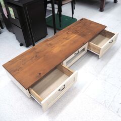 テレビボード　カントリー調　ロング　リユース品　価格　13,750円の画像
