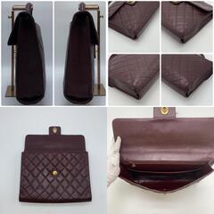 CHANEL シャネル ハンドバッグ ビジネスバッグ ブリーフケース ココマーク キャビアスキン マトラッセ でかロゴ ターンロック ボルドー ワインレッドの画像