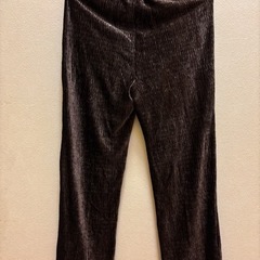 ダークブラウン　ベロア　リブパンツの画像