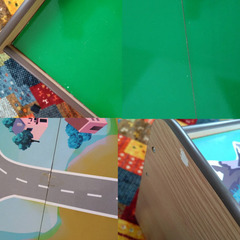 キッズテーブル トレインテーブル 電車遊びの画像