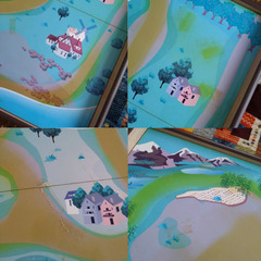 キッズテーブル トレインテーブル 電車遊びの画像