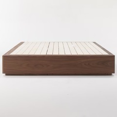 【無印良品】収納ベッド・ダブルベッド・ウォールナット材の画像