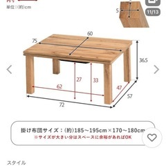 未使用　こたつ本体の画像