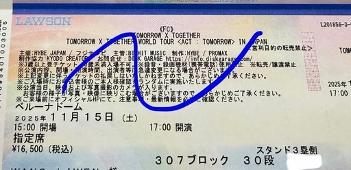 コンサート TOMORROW X TOGETHER WORLD TOUR  <ACT:TOGETHER> IN JAPAN